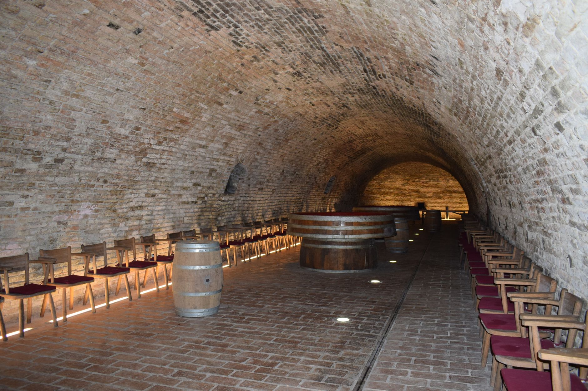 Old European vineyard wine tasting cellar